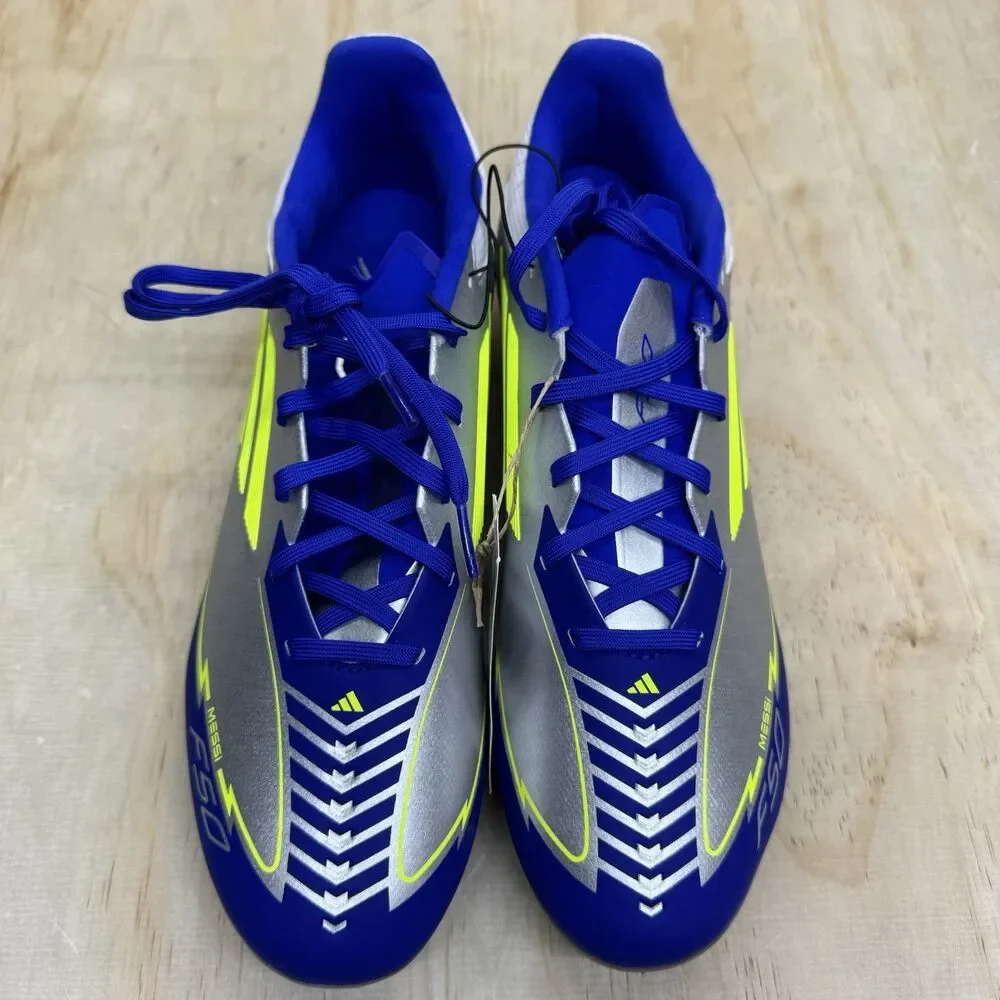 NEW adidas F50 League Messi Firm Ground Soccer Cleats Mens Sz 10 Silver IH0918